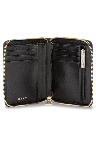 DKNY Голям дамски портфейл Bryant Sm Zip Around R8313656 Черен - Mera.bg