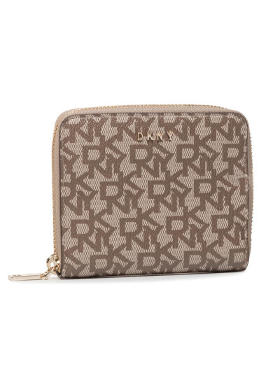 DKNY Голям дамски портфейл Bryant Sm Zip Aroun R831J656 Бежов - Mera.bg
