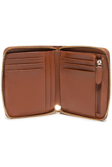 DKNY Голям дамски портфейл Bryant-Sm Zip Around R8313656 Кафяв - Mera.bg