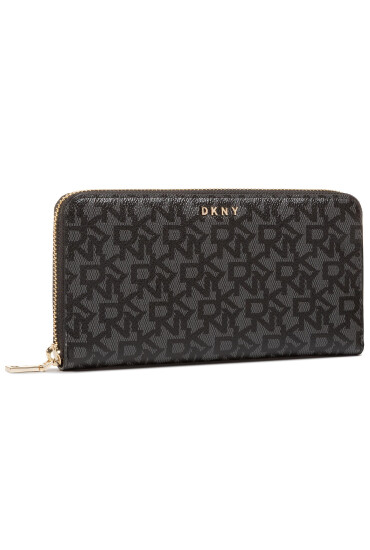 DKNY Голям дамски портфейл Bryant-New Zip Arou R831J658 Черен - Mera.bg