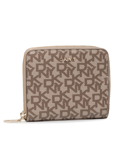 DKNY Голям дамски портфейл Bryant Sm Zip Aroun R831J656 Бежов - Mera.bg