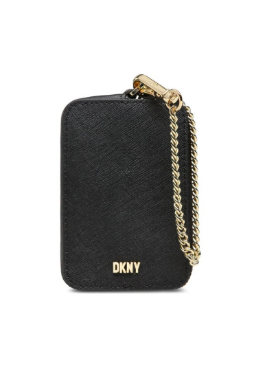DKNY Калъф за кредитни карти Sidney Za Card Pouch R23Z1U37 Blk/Gold - Mera.bg