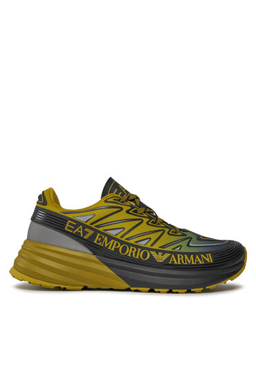 EA7 Emporio Armani Сникърси X8X129 XK307 S888 Black+Golden Lime - Mera.bg