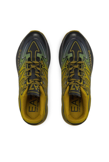 EA7 Emporio Armani Сникърси X8X129 XK307 S888 Black+Golden Lime - Mera.bg