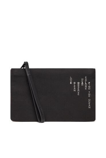 Ecoalf Дамска чанта Lupitaalf Clutch W/Message BACLLUPIT0923WW22 Black 319 - Mera.bg