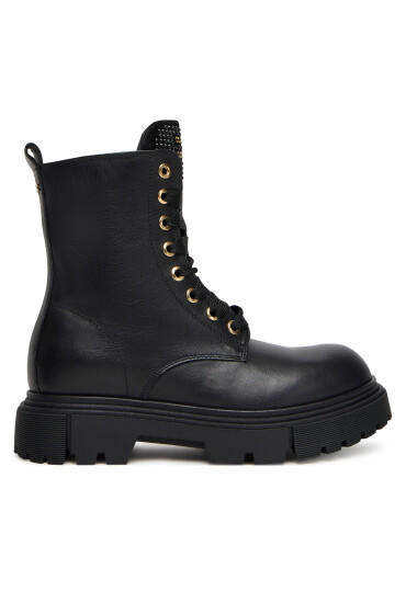 Elisabetta Franchi Туристически oбувки Lace-Up Bootie F4A5-E0411-1251 D Черен - Mera.bg