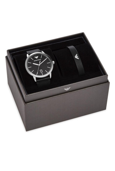 Emporio Armani Часовник AR80064SET Silver/Black - Mera.bg