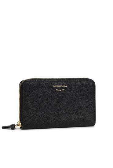 Emporio Armani Голям дамски портфейл Mini Zip Around St.Cervo Y3H246 YFW9B 80001 Black - Mera.bg