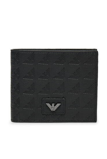 Emporio Armani Голям мъжки портфейл YEM122 YQ67I 80001 Черен - Mera.bg