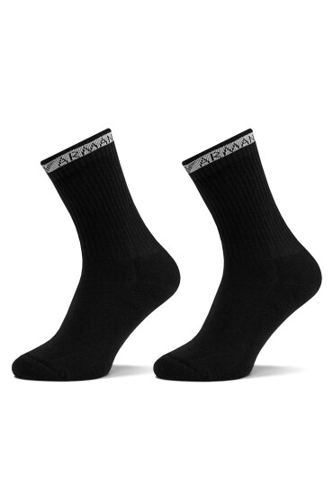 Emporio Armani Комплект 2 чифта дълги чорапи дамски 292303 4R227 00020 Черен - Mera.bg