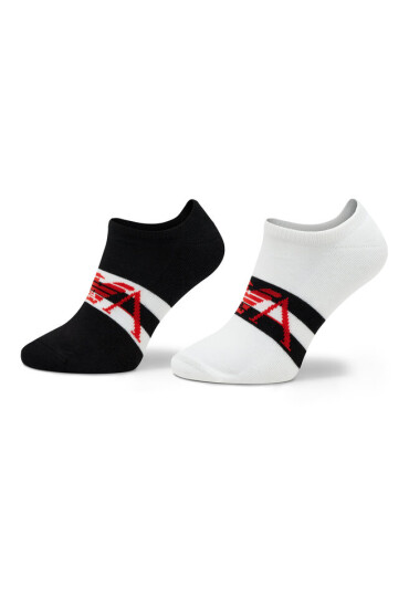 Emporio Armani Комплект 2 чифта терлик мъжки 306228 3R300 00911 Bianco/Nero - Mera.bg