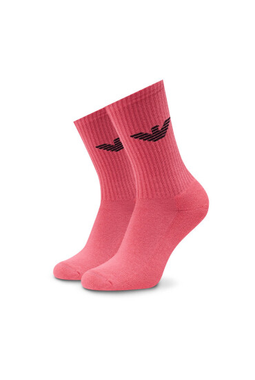 Emporio Armani Комплект 3 чифта дълги чорапи мъжки 303133 2F301 98510 White/Black/Fuchsia - Mera.bg