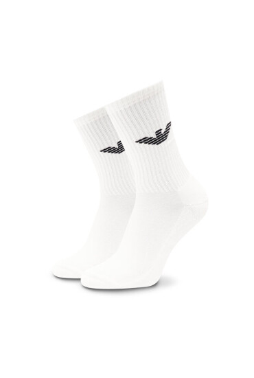 Emporio Armani Комплект 3 чифта дълги чорапи мъжки 303133 2F301 98510 White/Black/Fuchsia - Mera.bg