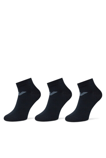 Emporio Armani Комплект 3 чифта къси чорапи мъжки EM000550 AF12271 MB153 Тъмносин - Mera.bg