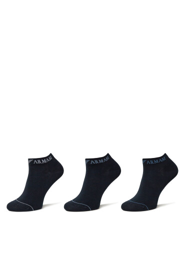 Emporio Armani Комплект 3 чифта къси чорапи мъжки EM000550 AF12276 MB154 Тъмносин - Mera.bg