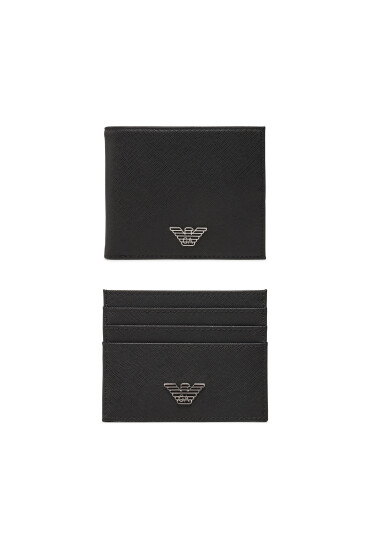Emporio Armani Комплект портфейл и калъф за карти Y4R237 Y138E Черен - Mera.bg