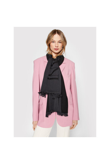 Emporio Armani Шал 625007 CC307 10220 Black/Dark Grey - Mera.bg