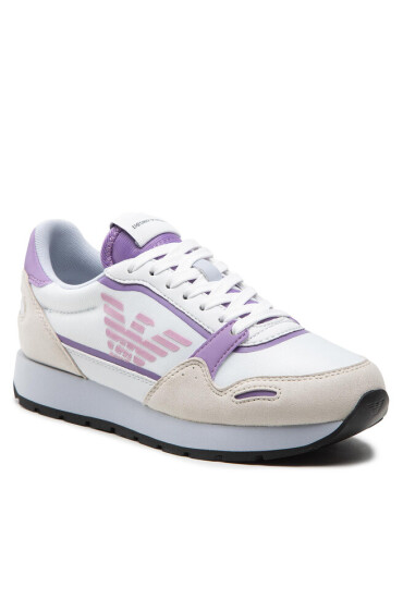 Emporio Armani Сникърси X3X058 XN313 S122 Op.Whi/Lilla/Grigio - Mera.bg