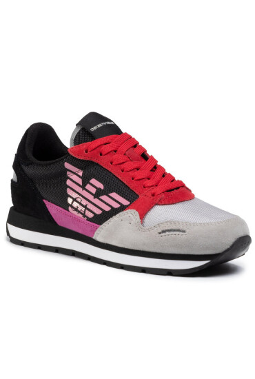 Emporio Armani Сникърси X3X058 XL481 N115 Pla/Red/Blk/Sil/Bk/S - Mera.bg