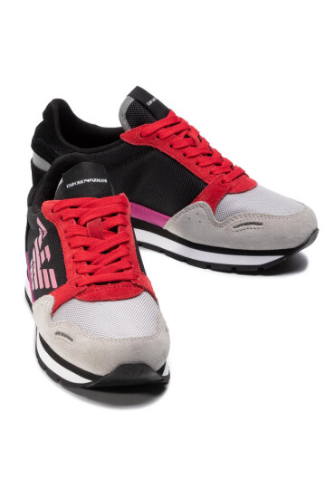 Emporio Armani Сникърси X3X058 XL481 N115 Pla/Red/Blk/Sil/Bk/S - Mera.bg
