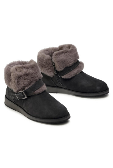 EMU Australia Обувки Oxley Fur Cuff W11698 Dark Grey/Black - Mera.bg