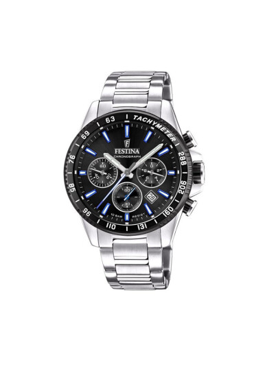 Festina Часовник Timeless Chronograph F20560/5 Silver/Black - Mera.bg