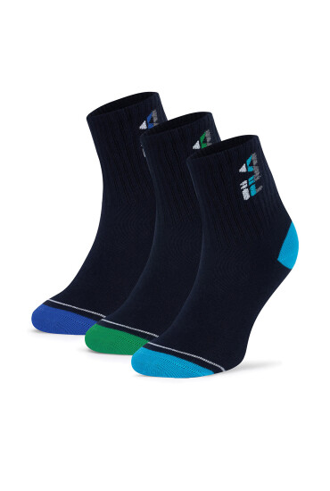 Fila Дълги чорапи F8083-AW24 (3-pack) Тъмносин - Mera.bg