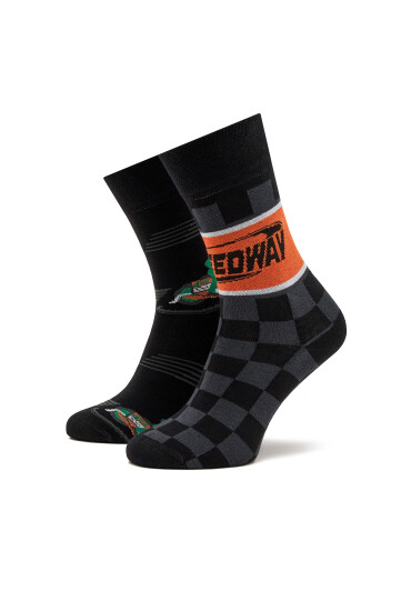 Funny Socks Дълги чорапи unisex Slag SM1/75 Черен - Mera.bg