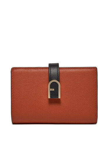 Furla Голям дамски портфейл Flow S Compact Wallet WP00401-BX2725-2838S-1007 Cannella+Nero+Grano Int. - Mera.bg