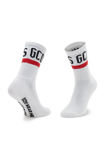 GCDS Дълги чорапи unisex CC94M010024 White 01 - Mera.bg