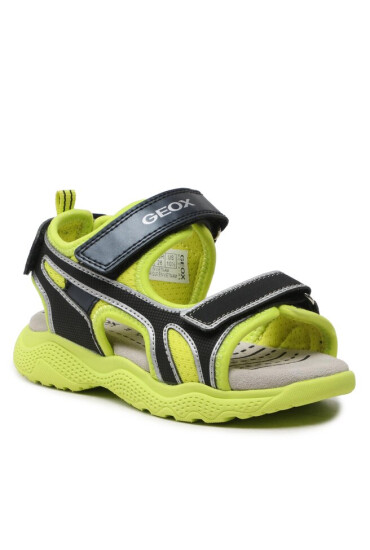 Geox Сандали J Sandal Splush Boy J35GPA014CEC3707 S Lime/Black - Mera.bg