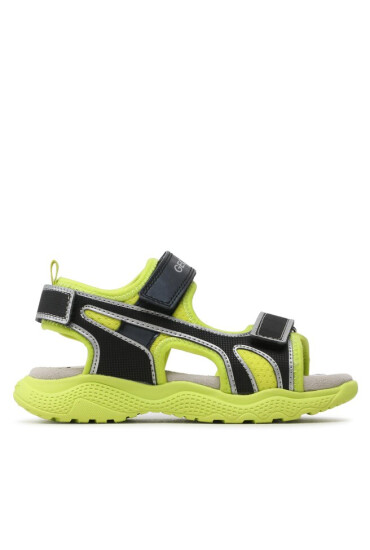Geox Сандали J Sandal Splush Boy J35GPA014CEC3707 S Lime/Black - Mera.bg