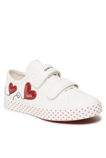 Geox Сникърси J Ciak G. G J3504G 01054 C0050 S White/Red - Mera.bg