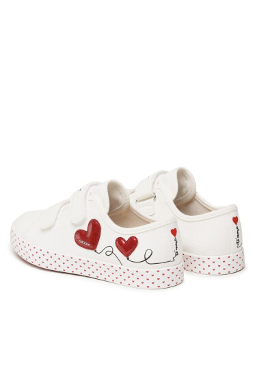 Geox Сникърси J Ciak G. G J3504G 01054 C0050 S White/Red - Mera.bg