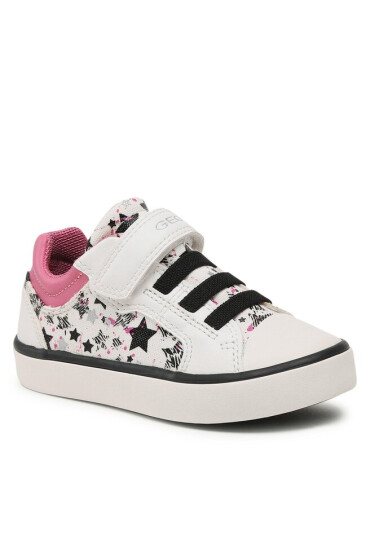 Geox Сникърси J Gisli Girl J354NA0AW54C1364 M White/Dk Pink - Mera.bg