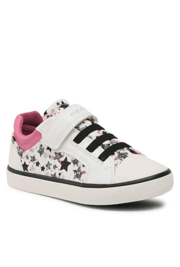 Geox Сникърси J Gisli Girl J354NA0AW54C1364 S White/Dk Pink - Mera.bg