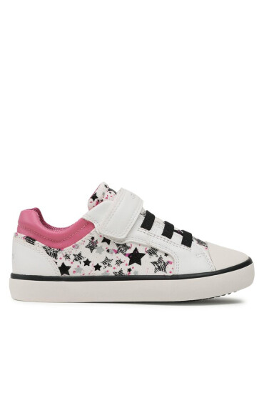 Geox Сникърси J Gisli Girl J354NA0AW54C1364 S White/Dk Pink - Mera.bg