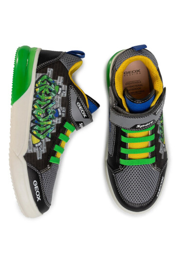Geox Сникърси J Grayajay B. D J029YD 014BU C0016 DD Black/Green - Mera.bg