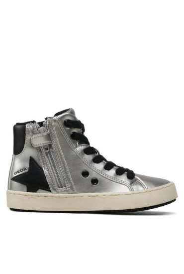 Geox Сникърси J Kalispera Girl J044GA 000NF C1363 S Dk Silver/Black - Mera.bg
