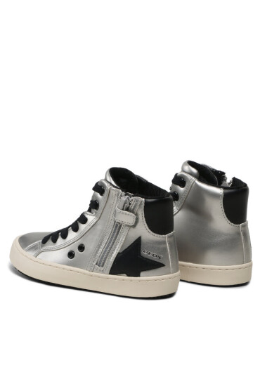 Geox Сникърси J Kalispera Girl J044GA 000NF C1363 S Dk Silver/Black - Mera.bg