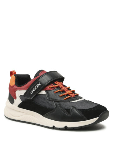 Geox Сникърси J Rooner Boy J36H0A 01122 C0260 D Black/Dk Red - Mera.bg