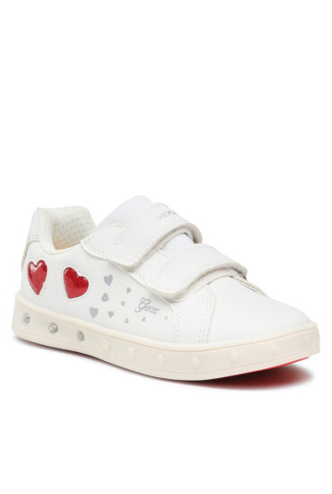 Geox Сникърси J Skylin Girl J358WA054ASC0050 D White/Red - Mera.bg
