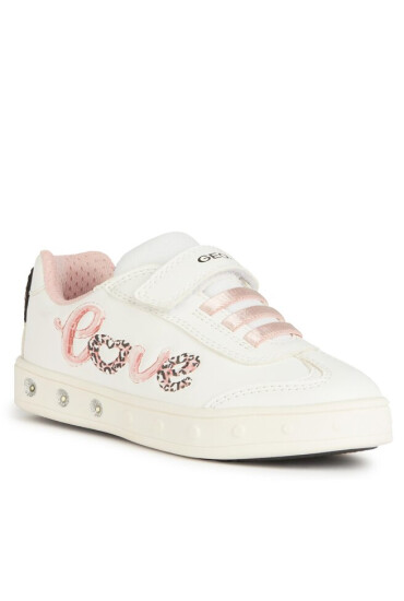 Geox Сникърси J Skylin Girl J368WA 0BCEW C0814 DD White/Lt Pink - Mera.bg