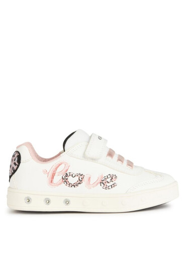 Geox Сникърси J Skylin Girl J368WA 0BCEW C0814 DD White/Lt Pink - Mera.bg