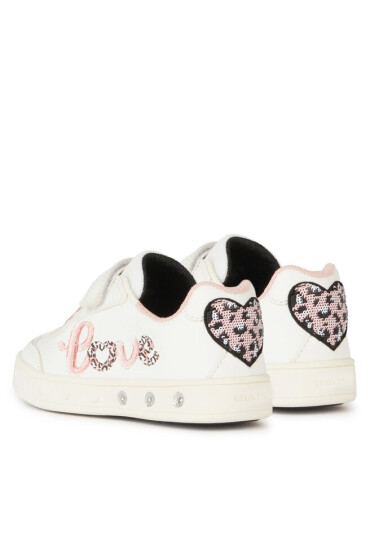 Geox Сникърси J Skylin Girl J368WA 0BCEW C0814 DD White/Lt Pink - Mera.bg