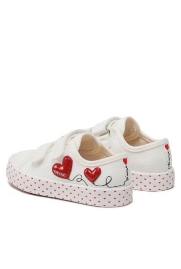 Geox Сникърси Jr Ciak Girl J3504G01054C0050 M White/Red - Mera.bg