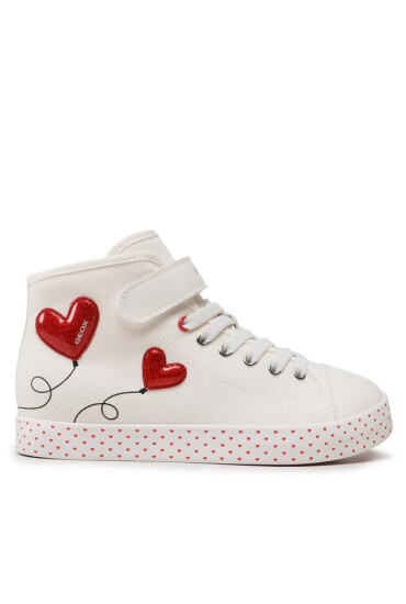 Geox Сникърси Jr Ciak Girl J3504H01054C0050 S White/Red - Mera.bg