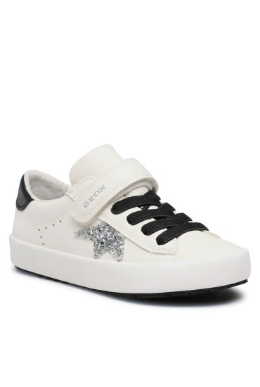 Geox Сникърси Jr Kilwi Girl J35D5B000BCC0404 S White/Black - Mera.bg