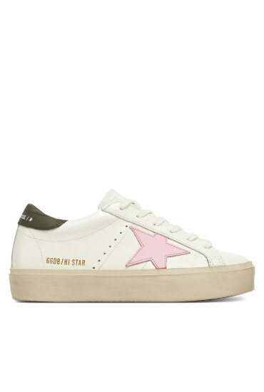 GOLDEN GOOSE Сникърси Hi Star Classic With List GWF00118.F006872.12170 Екрю - Mera.bg