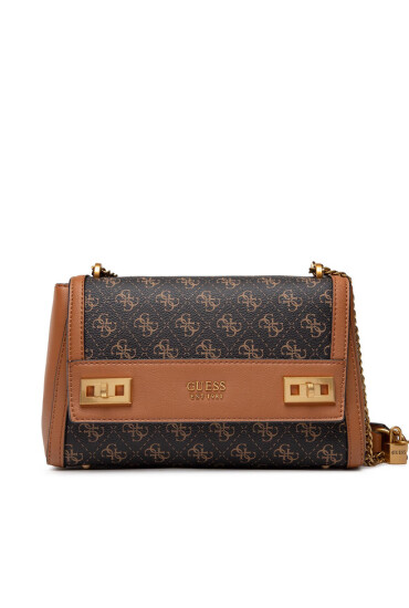 Guess Дамска чанта Katey Flap Shoulder Bag HWZA78 70190 Кафяв - Mera.bg
